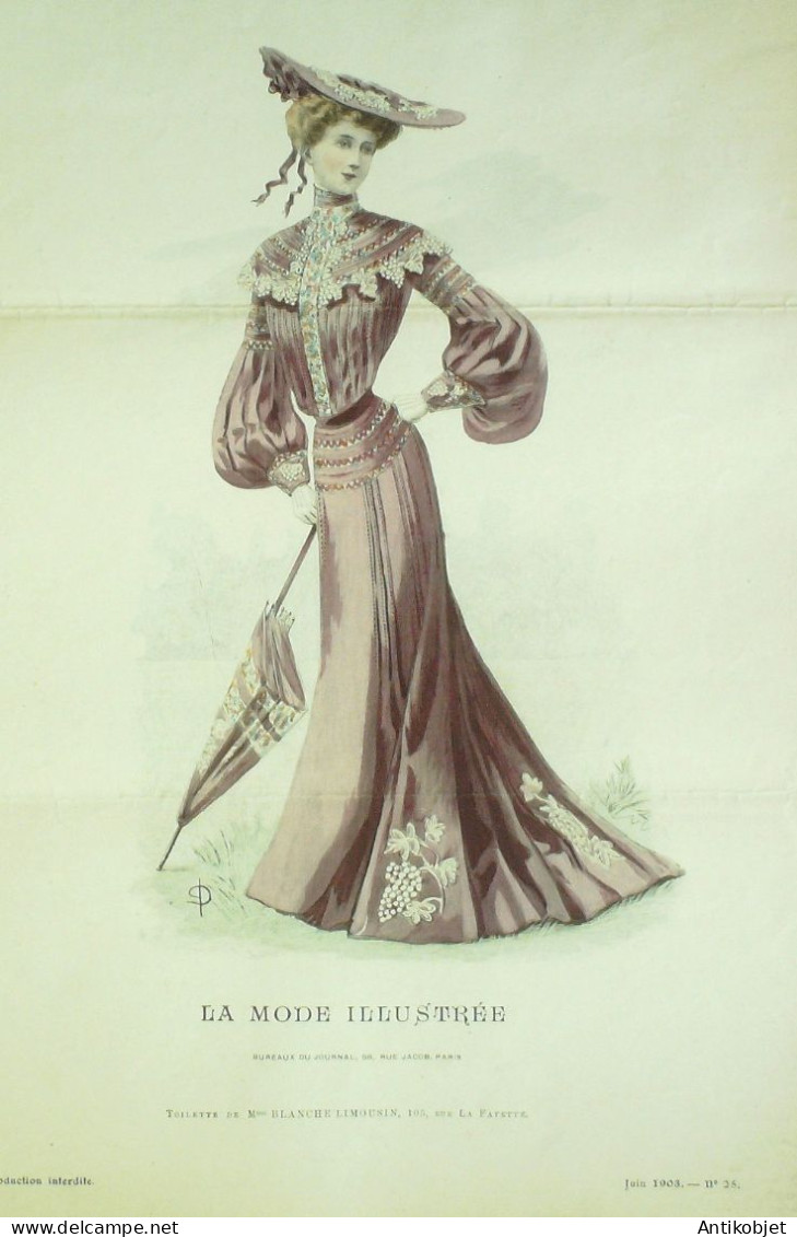 Gravure Mode illustree 1903 # 25 (Old Fashion plate) RARE