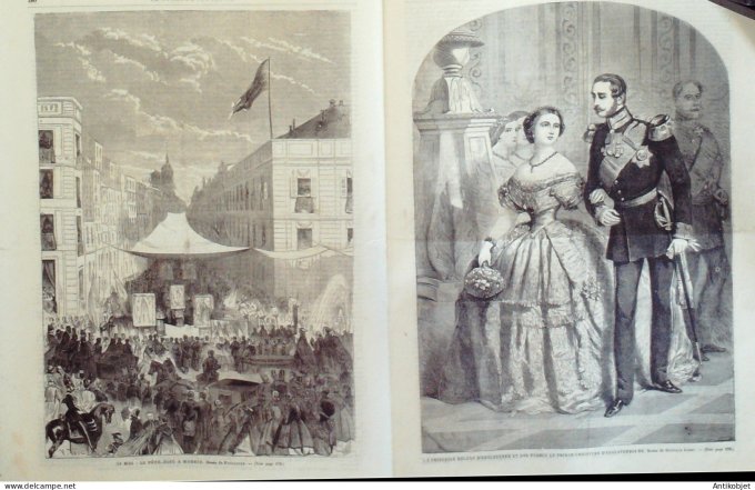 Le journal illustré 1866 n°122 Dunkerque (59) prince d'Augustenbourg Brigands romains