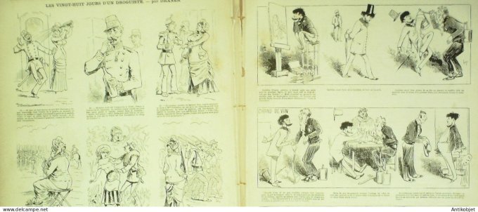 La Caricature 1881 #  92 Cmment on voyage Robida 28 jours d'un droguiste Draner Loys