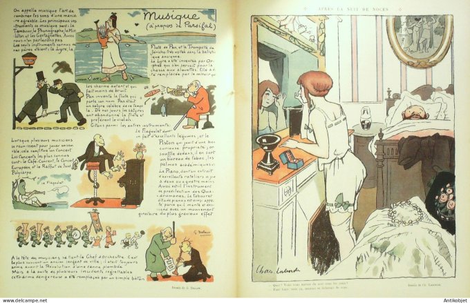 Le Rire 1914-02-117 # 576 Journal humoristique Ed.Originale Nuit de noces