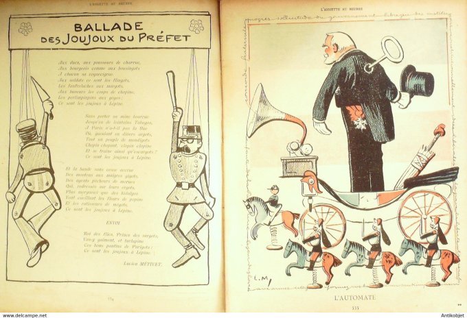 L'Assiette au beurre 1901 #  35 Les Joujoux du Préfet Métivet Lucien