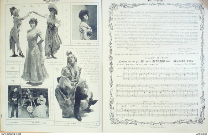 Paris qui chante 1904 n° 96 Max Dearly Alice Bonheur Starelli Moricey Huart