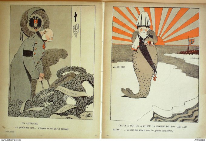 L'Assiette au beurre 1905 # 249 Les rois Léopold Galette des rois Guillaume
