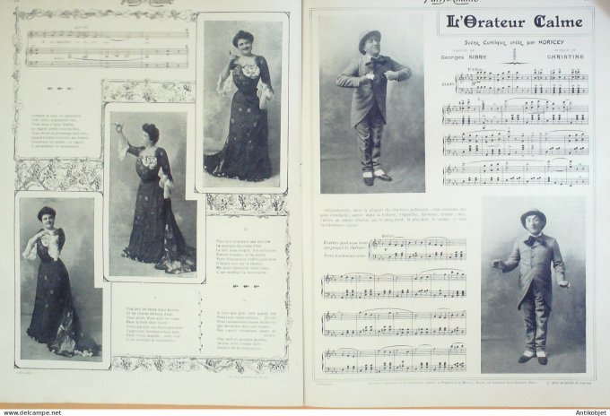 Paris qui chante 1904 n° 96 Max Dearly Alice Bonheur Starelli Moricey Huart