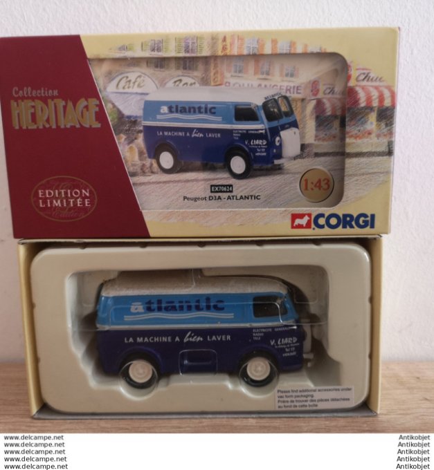 Peugeot D3A Atlantic coffret corgi 1:43