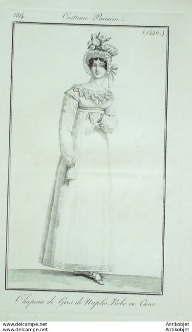 Costume Parisien 1814 # 1426 Robe en coeur