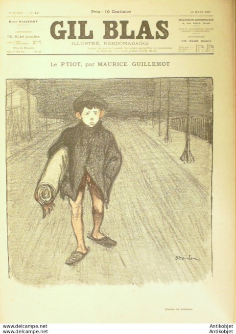 Gil Blas 1897 n°12 Paul ARENE Octave PRADELS BRUNESOEUR Maurice GUILLEMOT Jules RICARD