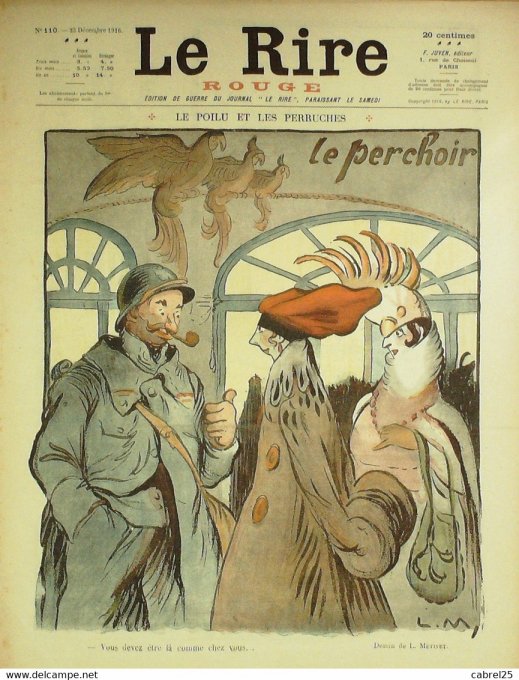 Le Rire Rouge 1916 n°110 Métivet Mirande Névil Pavis Cahard Weyman Radiguet