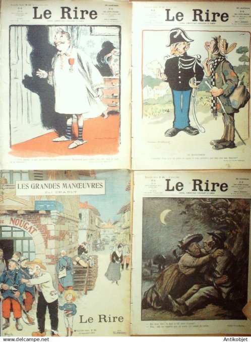 Le Rire 1902 lot 4 revues Delaw Gerbault Rabier Avelot Grandjouan Metivet Faivre