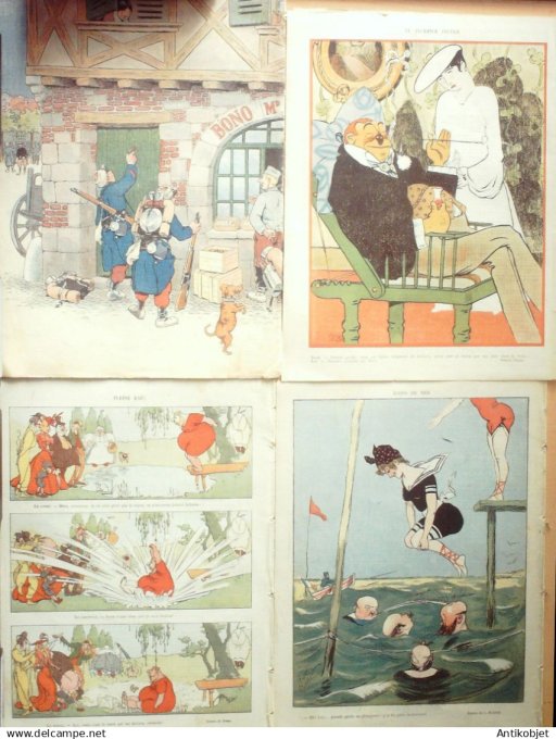 Le Rire 1902 lot 4 revues Delaw Gerbault Rabier Avelot Grandjouan Metivet Faivre