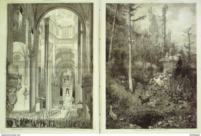 Le Monde illustré 1863 n°329 Vichy (03) Autriche château d'Holzkries Mexique Mexico