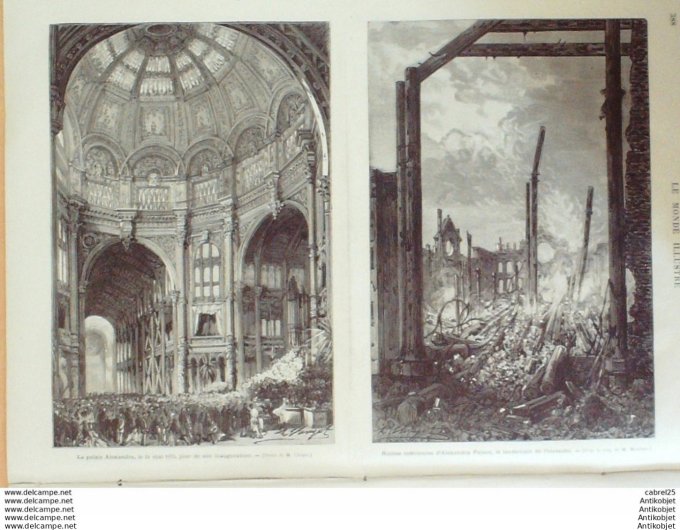 Le Monde illustré 1873 n°845 Dôle (39) Bordeaux (33) Chambery (73) Sully (60) Italie Venise Albrizzi