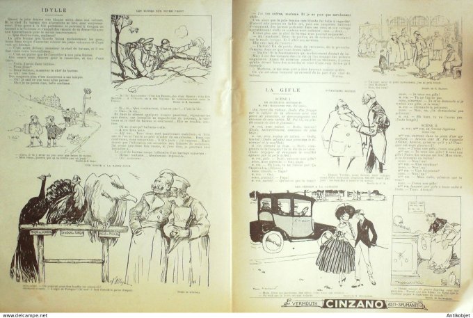Le Rire Rouge 1916-05- 6 #  77 Journal humoristique Ed.Originale Cosaques a Trezibonde