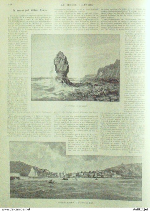 Le Monde illustré 1898 n°2163 Port-en-Bessin (14) Pays-Bas Wilhelmine Brest (29) Sénégal Touba Man