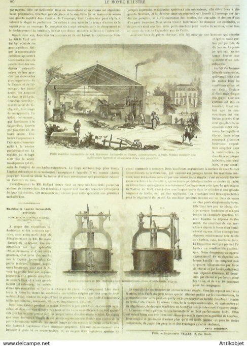 Le Monde illustré 1863 n°329 Vichy (03) Autriche château d'Holzkries Mexique Mexico