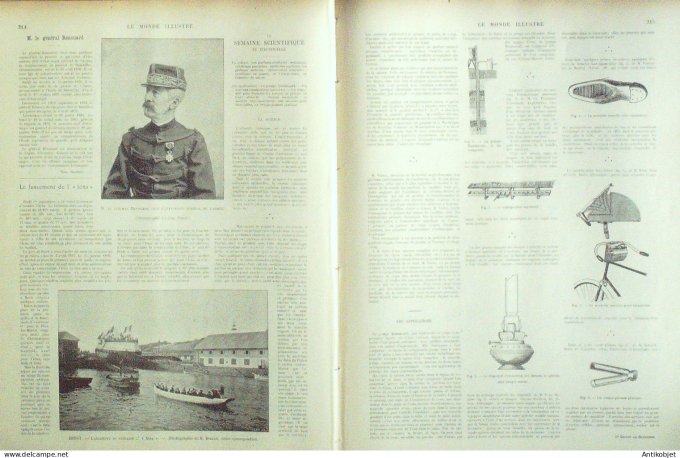 Le Monde illustré 1898 n°2163 Port-en-Bessin (14) Pays-Bas Wilhelmine Brest (29) Sénégal Touba Man