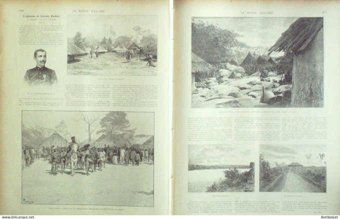 Le Monde illustré 1898 n°2163 Port-en-Bessin (14) Pays-Bas Wilhelmine Brest (29) Sénégal Touba Man