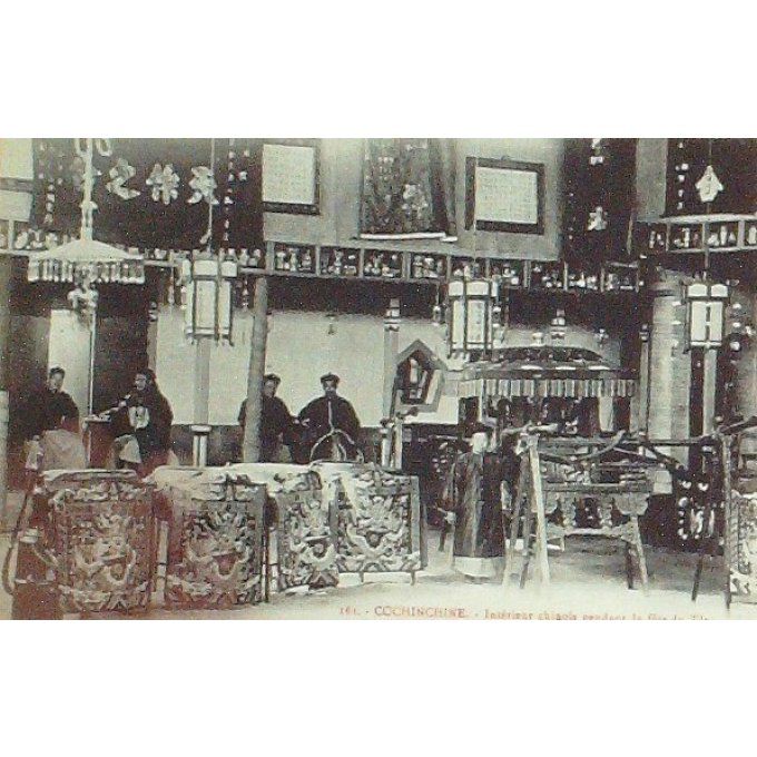 Cpa Viet-Nam Fete Du Tet 1908