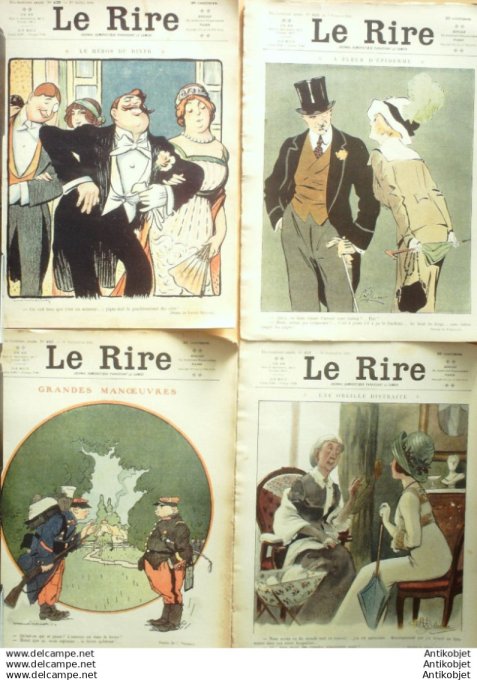 Le Rire 1911 lot 4 revues Prejelan Dangon Hemard Guillaume Lissac Ostoya Villemot