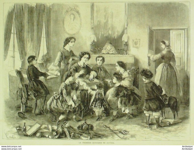 Gravure de mode L'Illustrateur des Dames (Parures d'enfants)