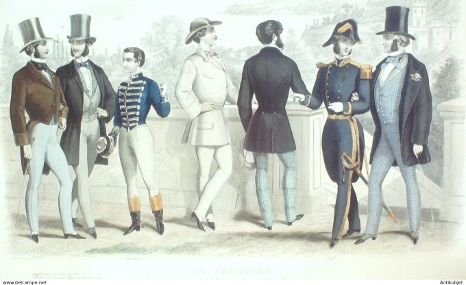 Gravure de Mode originale Le Parisien 1853 # 43 (Maison Desprey)