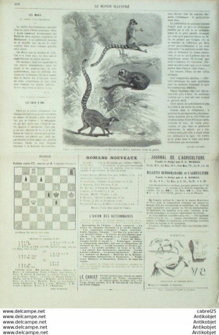 Le Monde illustré 1868 n°584 Amiens (80) Marseille (13) Fontainebleau (77) Belgique Bruxelles St Mau