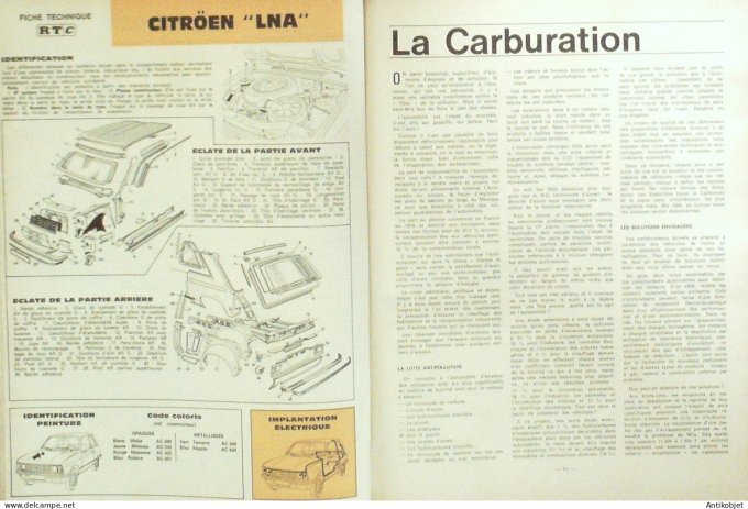 Revue Tech. Automobile 1980 n°396 Citroen Lna Chrysler Simca 1307 1308 1309