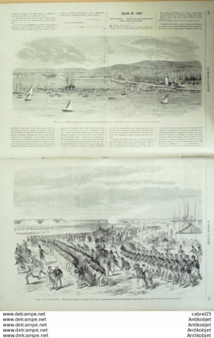 Le Monde illustré 1868 n°584 Amiens (80) Marseille (13) Fontainebleau (77) Belgique Bruxelles St Mau