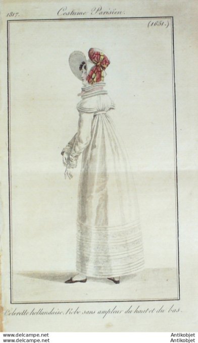 Costume Parisien 1817 # 1651 Robe sans ampleur