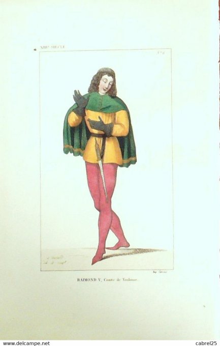 France (31) TOULOUSE RAIMOND V Comte de la ville 13ème 1852