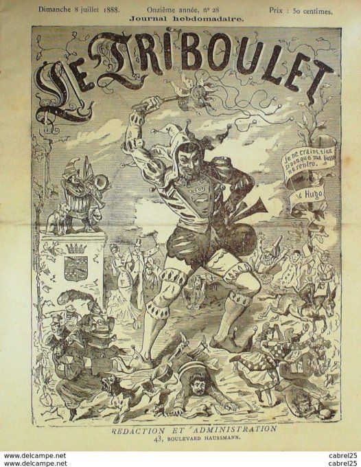 Le Triboulet 1888 n°28 RIDEAU MARTIN GRELOT BLASS CHASSEZAC BARABANDY