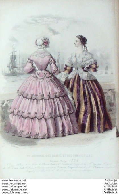 Journal des Dames Demoiselles 1855 # 403 (Maison Gagelin)