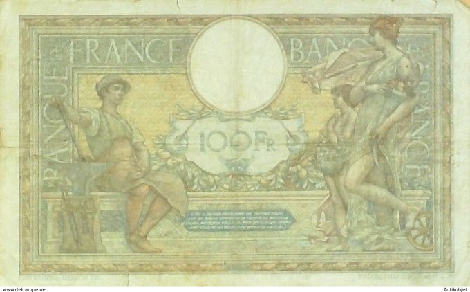 Billet Banque de France 100 francs Luc Olivier Merson D24=10=1919 TTB