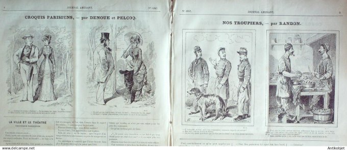 Le Journal Amusant 1880 # 1247 Le gendarme Poulet par Leonce Petit