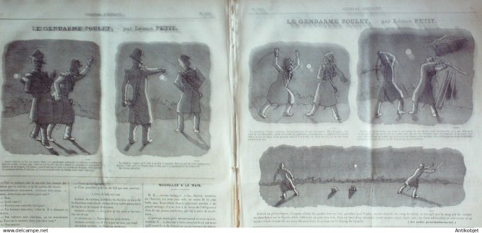 Le Journal Amusant 1880 # 1247 Le gendarme Poulet par Leonce Petit