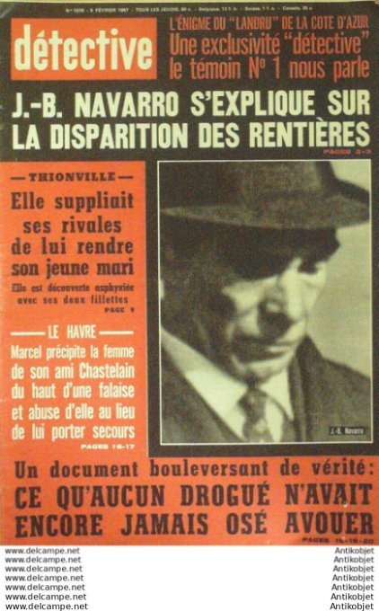 Détective 1967 # 1076 Ajaccio  Nogent-Le-Rotrou Vidauban Thionville Cauville/Mer