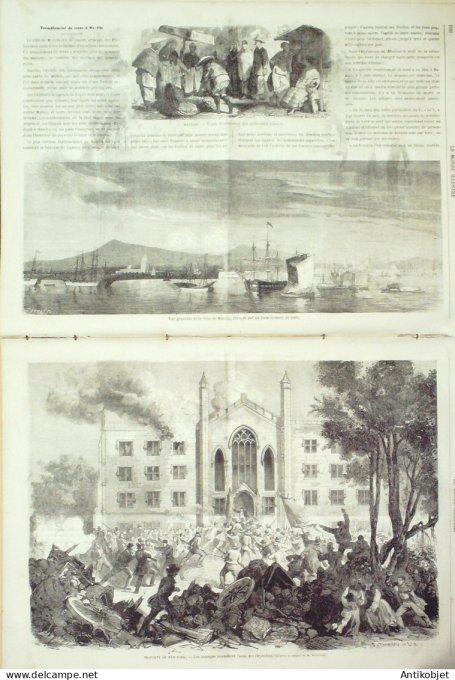 Le Monde illustré 1863 n°331 Philipines Manille New york troubles Mexique Mexico Allemagne Leipzig