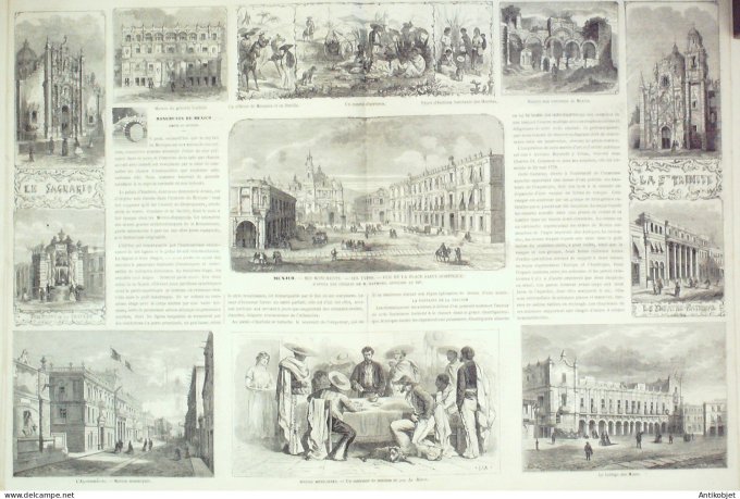 Le Monde illustré 1863 n°331 Philipines Manille New york troubles Mexique Mexico Allemagne Leipzig