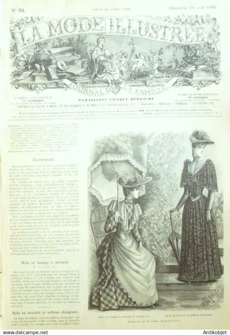 Mode illustree 1892 Lot de 10 journaux