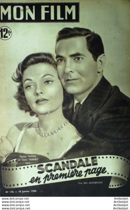 Scandale en première page Tyrone Power Gene Thierney Taylor Holmes