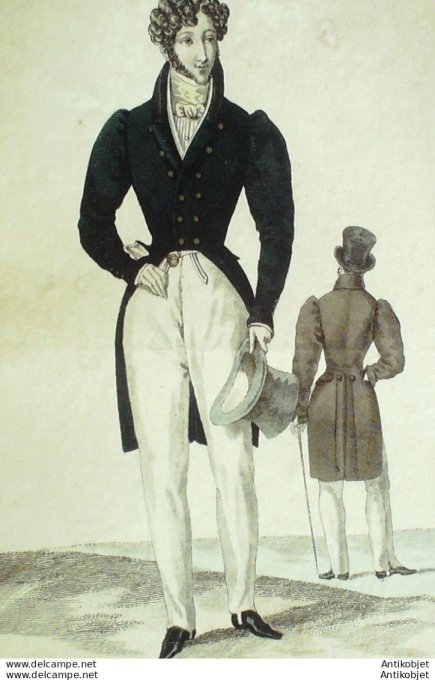 Costume Parisien 1826 # 2438 Habits de drap gilet piqué