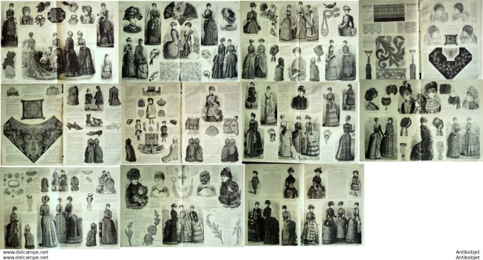Mode illustree 1883 Lot de 11 journaux