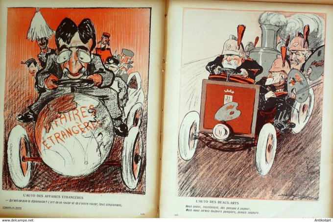 L'Assiette au beurre 1906 n°298 Les autos illustres Camara Da Léal
