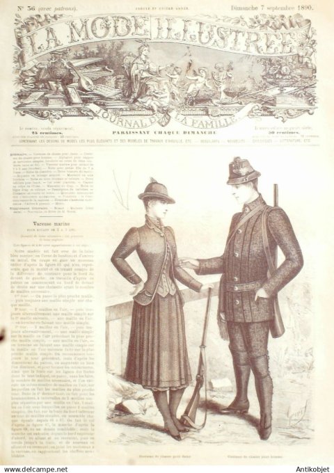 Mode illustree 1892 Lot de 10 journaux