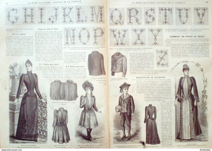 Mode illustree 1892 Lot de 10 journaux