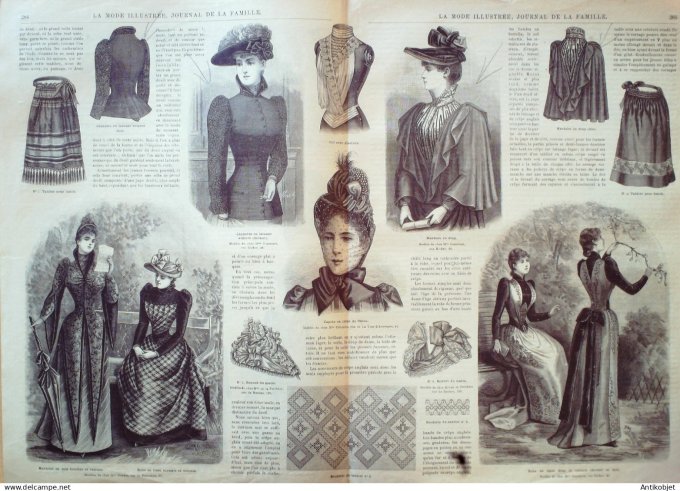 Mode illustree 1892 Lot de 10 journaux