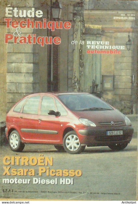 Etude Tech. Automobile 2001 n°635 Citroen Xsara Picasso diesel