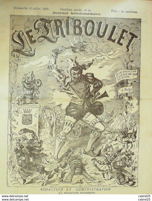Le Triboulet 1888 n°29 BARABANDY ROLAND GRELOT BLASS CHASSEZAC
