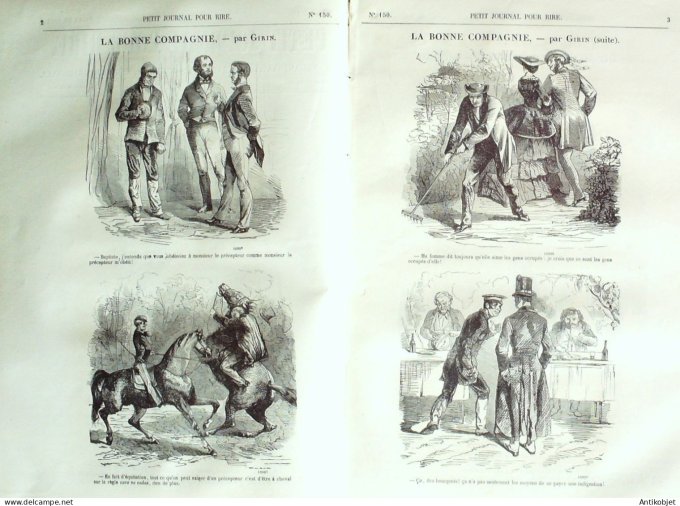 Petit journal pour Rire 1858 # 150 Le Concierge Belin