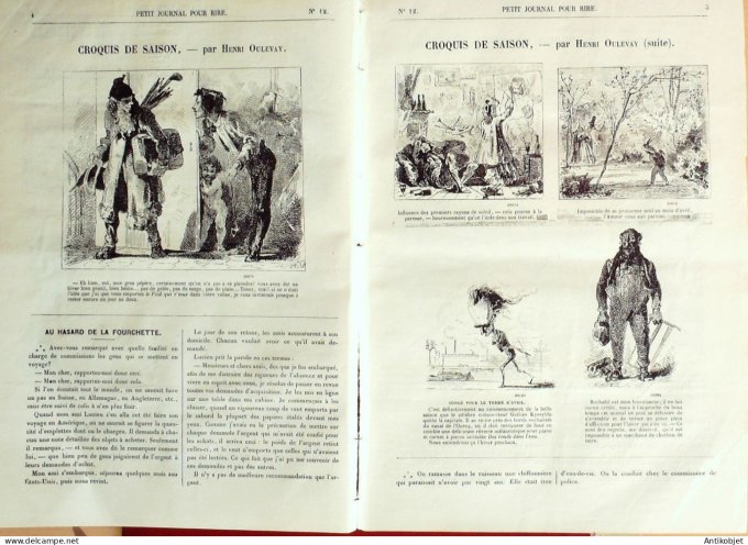 Petit journal pour Rire 1868 #   12 Mort aux insectes Picpus